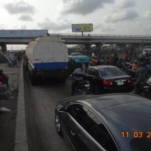 Unipole Billboard Along Badagry Express within Trade Fare Facing Traffic to Trade Fare