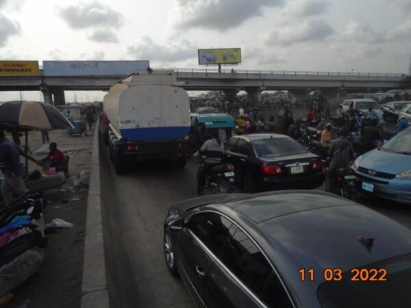 Unipole Billboard Along Badagry Express within Trade Fare Facing Traffic to Trade Fare