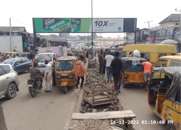 Gantry Billboard at Ikotun Market, Ikotun Roundabout Bus Stop Facing Traffic To Isolo, Ejigbo, Jakande Gate, Egbe./ Facing Traffic From Egbeda, Iyana Ipaja, Idimu, Igando, Lagos