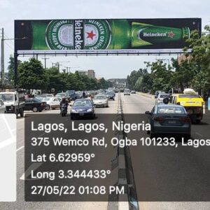 Gantry Billboard Along Wemco Road Ogba By Sunday Market Facing Traffic To Mobile Filling Station Wemco., Lagos