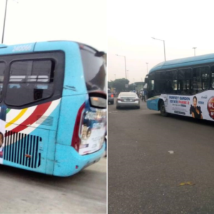 Blue Brt Bus at Ikeja/ Maryland Stadium Ikorodu to CMS Obalende Oshodi to Sango /Tollgate Cms/Ajah, Lagos