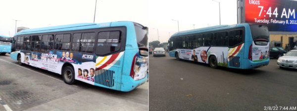 Blue Brt Bus at Ikeja/ Maryland Stadium Ikorodu to CMS Obalende Oshodi to Sango /Tollgate Cms/Ajah, Lagos