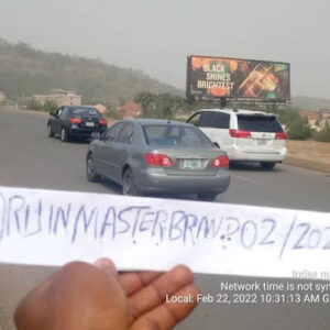 Unipole billboard standing tall in the city if Abuja