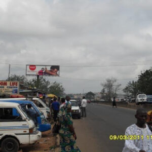 unipole billboard along the roads of ibadan, oyo state.