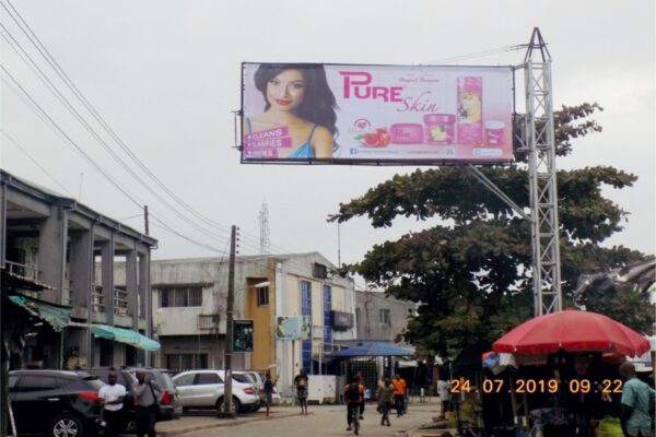 Gantry Billboard At Opposite Abuja Cluster, Balogun Market, Balogun, Lagos Island , Lagos State