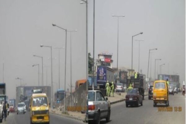 Lamp Post in the streets of lagos