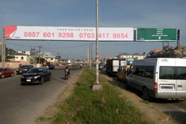 GANTRY BILLBOARD AT FESTAC LINK ROAD, AMUWO ODODFIN, LAGOS STATE, NIGERIA.