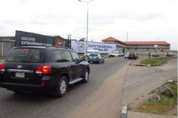 wall drape billboard captivating the stress of Lagos