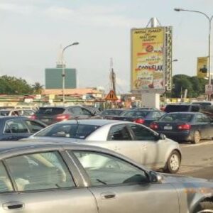 Portrait billboard in the husting city of lagos