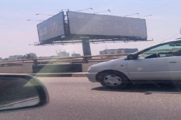 Triple faced Unipole billboard in lagos,Nigeria