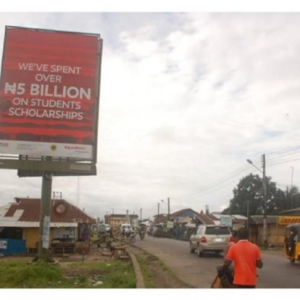 Portrait billboard in the city portharcourt, Nigeria