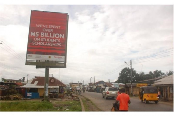 Portrait billboard in the city portharcourt, Nigeria