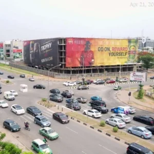 Wall drape billboard in the heart of abuja