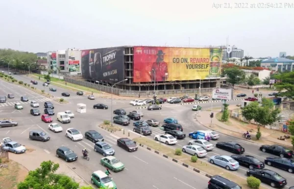 Wall drape billboard in the heart of abuja