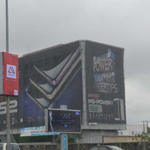 Wall Drape Billboard standing tall in the city of lagos