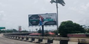 Unipole Billboard at Third Mainland Bridge, Lagos, Nigeria