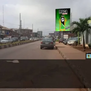 Portrait billboard stunning the city of Benin, Edot state