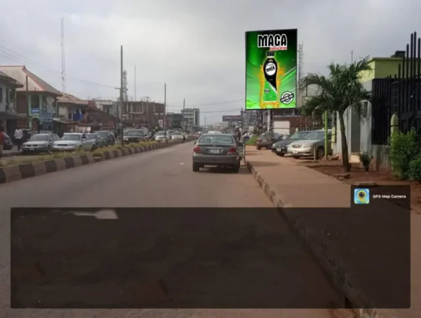 Portrait billboard stunning the city of Benin, Edot state