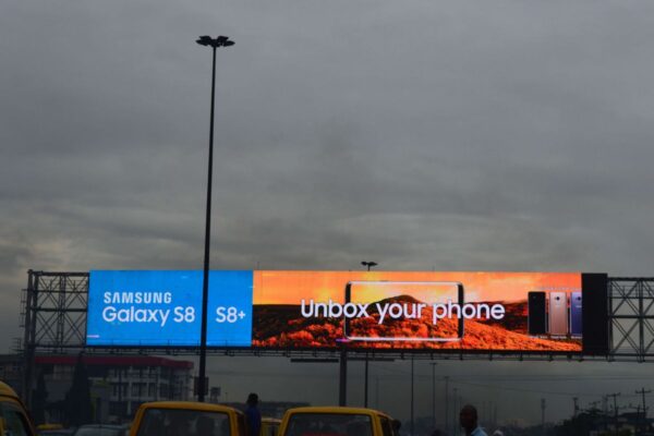 Gantry LED billboard