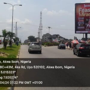 portrait billboard in the busy city of uyo, Akwa ibom Nigeria