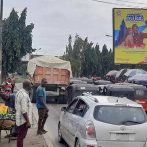 portrait billboard in the husting city of Akwa ibom