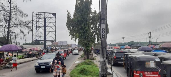 portrait billboard in the hustling city of calabar uyo, Akwa ibom