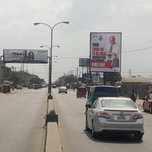 portrait billboard in the ccity of Akwa ibom, Nigeria