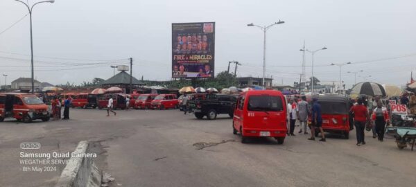 portrait billboard in the busy city of uyo, Akwa ibom Nigeria