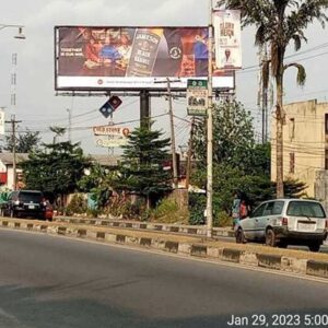 unipole billboard in the busy city of portharcout, Rivers Nigeria