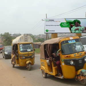 96 sheet billboards standing tall and captivating passerbyes in the hustling city of Lagos