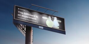 Billboard illustrating data and analytics