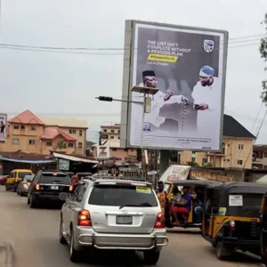 portrait billboard captivating the streets of Onitsha, Anambra