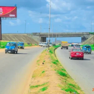 unipole billboard standing tall in the roads of ibadan