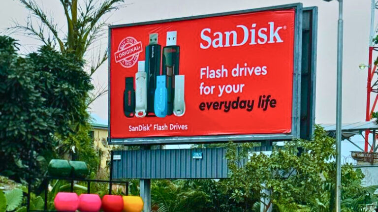 SanDisk billboard campaign