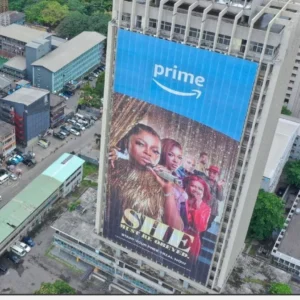 Wall drape billboard in the heart of Lagos