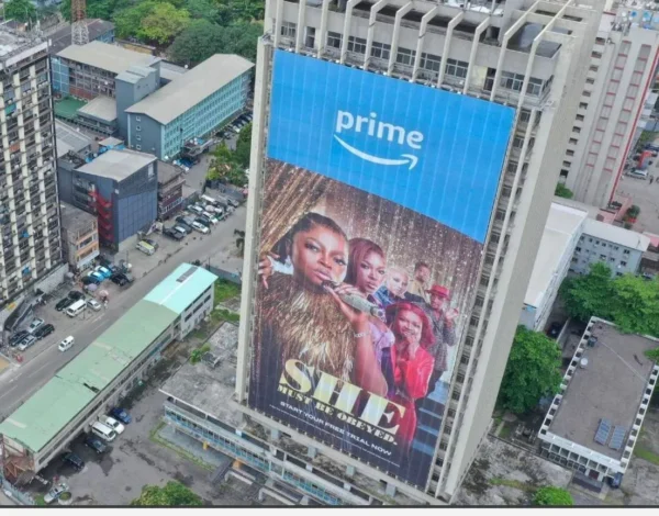 Wall drape billboard in the heart of Lagos