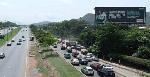 Unipole billboard advertising Abuja