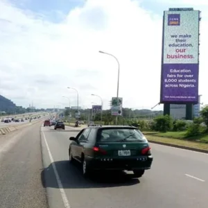 Static portrait billboard advertising in Lagos