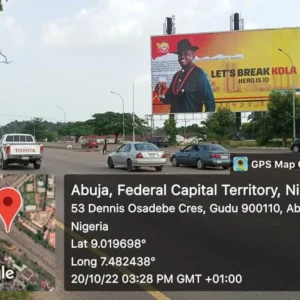 Mega billboard in Abuja