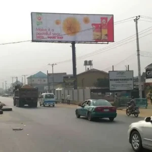 Unipole billboard at choba police station Portharcourt