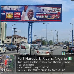 A Gantry Billboard Along Eastern Bypass Port Harcourt.