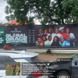 Wall drape billboard at Maryland traffic light Ikorodu Road Lagos — outdoor advertising space for rent