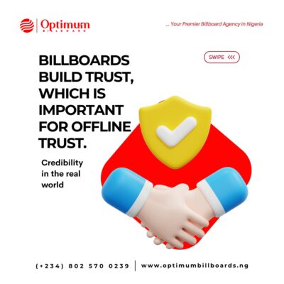 Digital billboard in Lagos showing integrated outdoor and online ad campaign